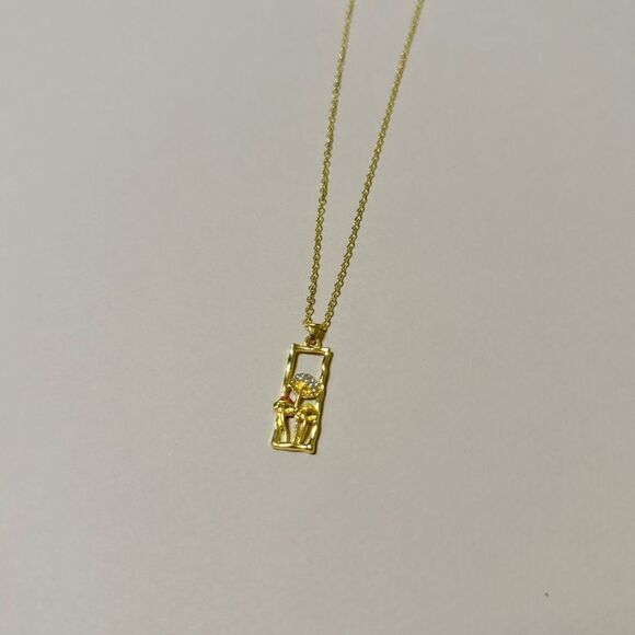 Mushroom necklace N783 - Picture 3 of 4